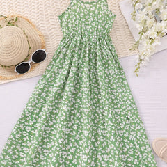 Girls Floral Cami Princess Dress Casual Party Beach Vacation