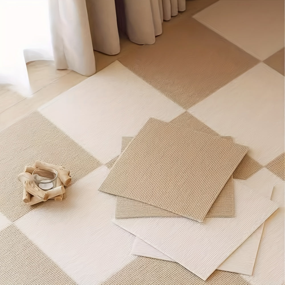 10pcs Self Adhesive Carpet Floor Tiles 12 X 12 5mm Thick Peel Stick
