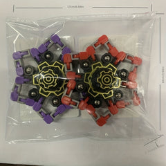 2pcs Kids' Fidget Spinner Toy ABS Resin Spinning Top Purple Red Holiday Gift