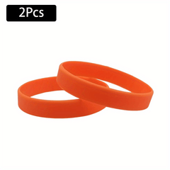 2pcs Silicone Bracelet for Fitness and Sports