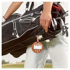 Golf Spike Insert Bag Faux Leather Outdoor Waist Hanging Bag