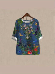Women's Plus Floral Print Top & Solid Wide Leg Pants 2 Piece Set
