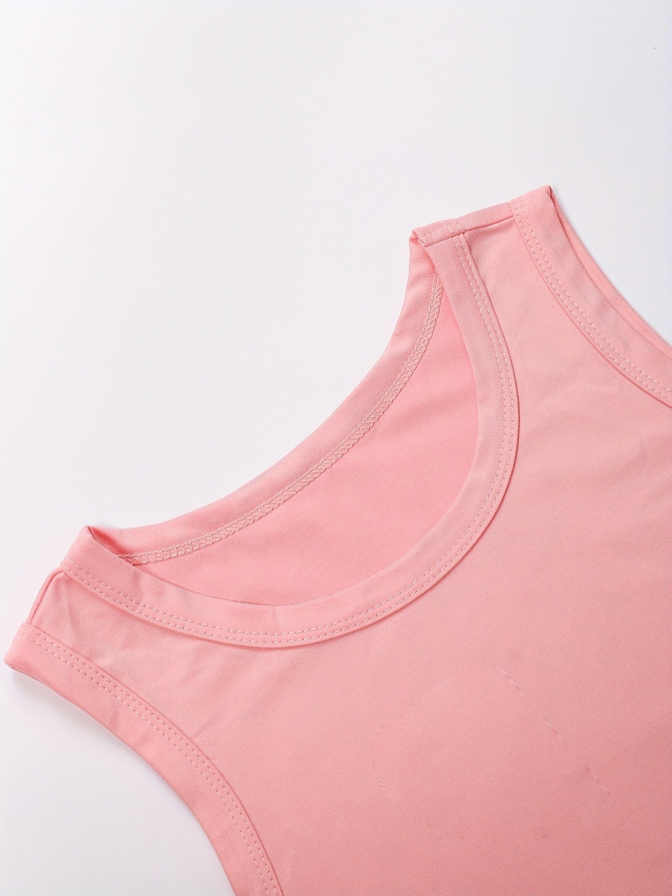 3 Pack Plus Size Casual Tank Top Women's Plus Solid Round Neck High Stretch Vest