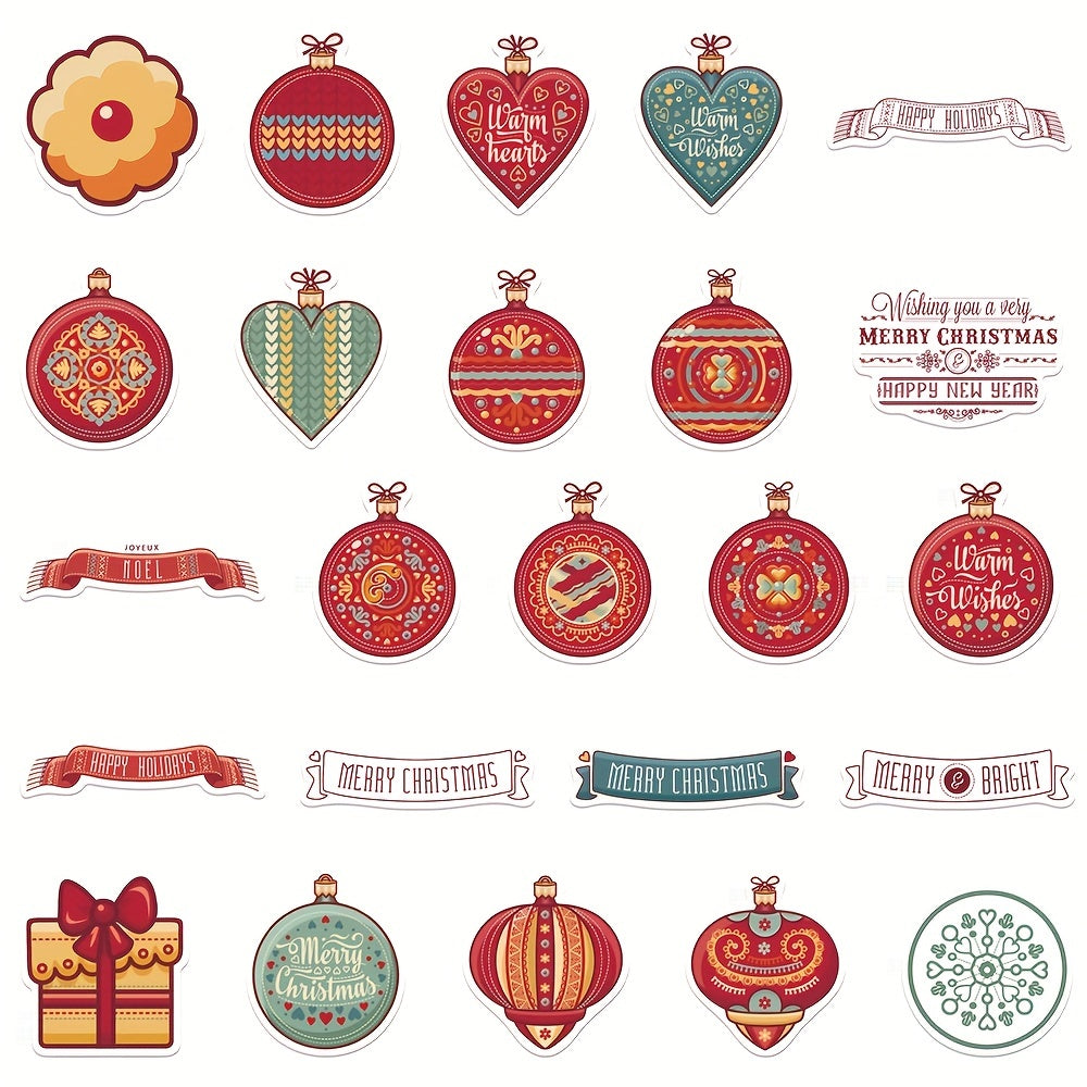 72pcs Cartoon Christmas Stickers Laptop Journal Mobile Phone Case Waterproof