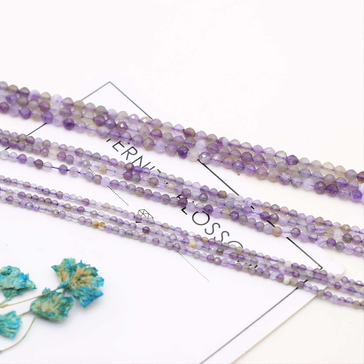 Amethyst Faceted Small Beads Beaded Length