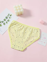 5pcs Girls' Flower Star Briefs Set Breathable Comfortable Panties