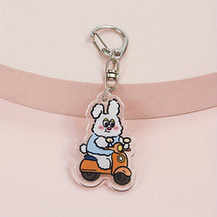 Bunny Acrylic Keychain Pendant, Bag Accessory