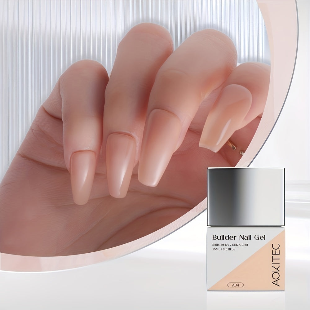 3pcs Aokitec 15ML Building Nail Gel Set - Nail Polish For Strengthener Gel