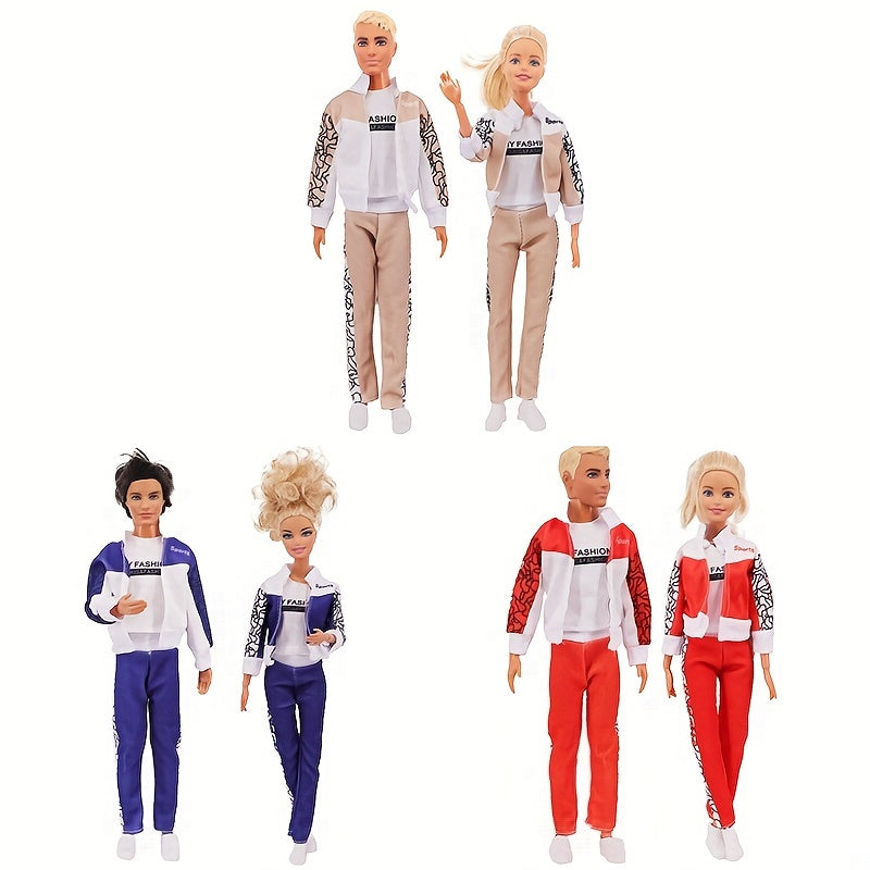 Baseball Uniform Clothes for Couple Dolls