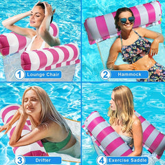 2 Pack Inflatable Pool Floats for Adults Hammock Lounge Chair Drifter