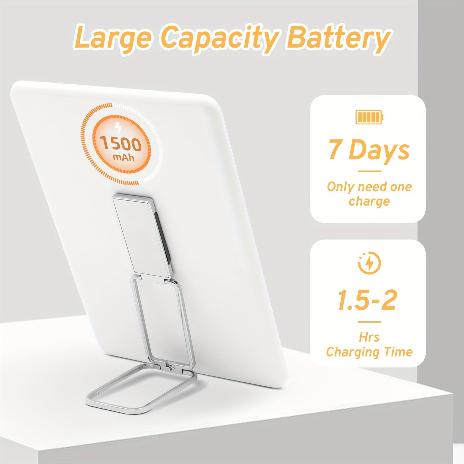 Travel Makeup Mirror with Lights 360 Stand & 10X Magnifying Mirror