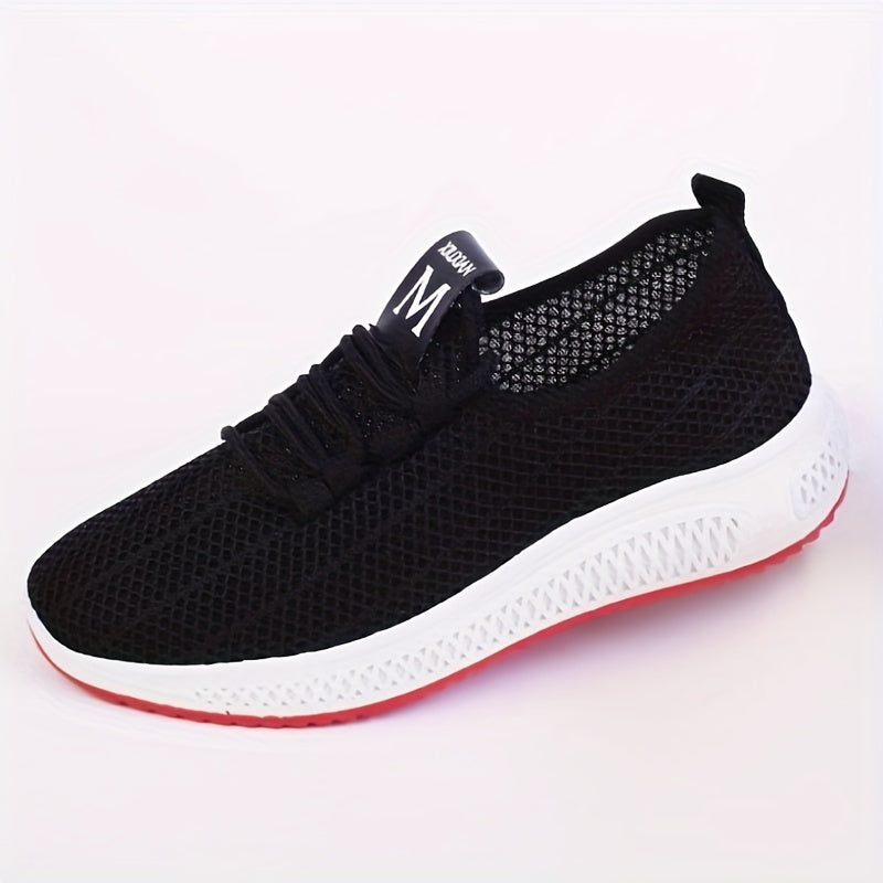 Women's Mesh Sneakers Lace Up Outdoor Shoes Lightweight Trainers