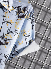 Bamboo Pattern Short Sleeve Hawaiian Shirt for Vacation