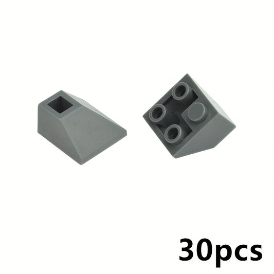 30pcs Building Blocks Slope 45 2x2 Compatible 3676 Double Convex Bricks