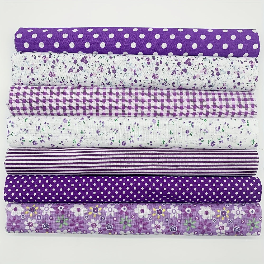 7pcs Flat Pattern Cotton Cloth for Quilting Sewing DIY