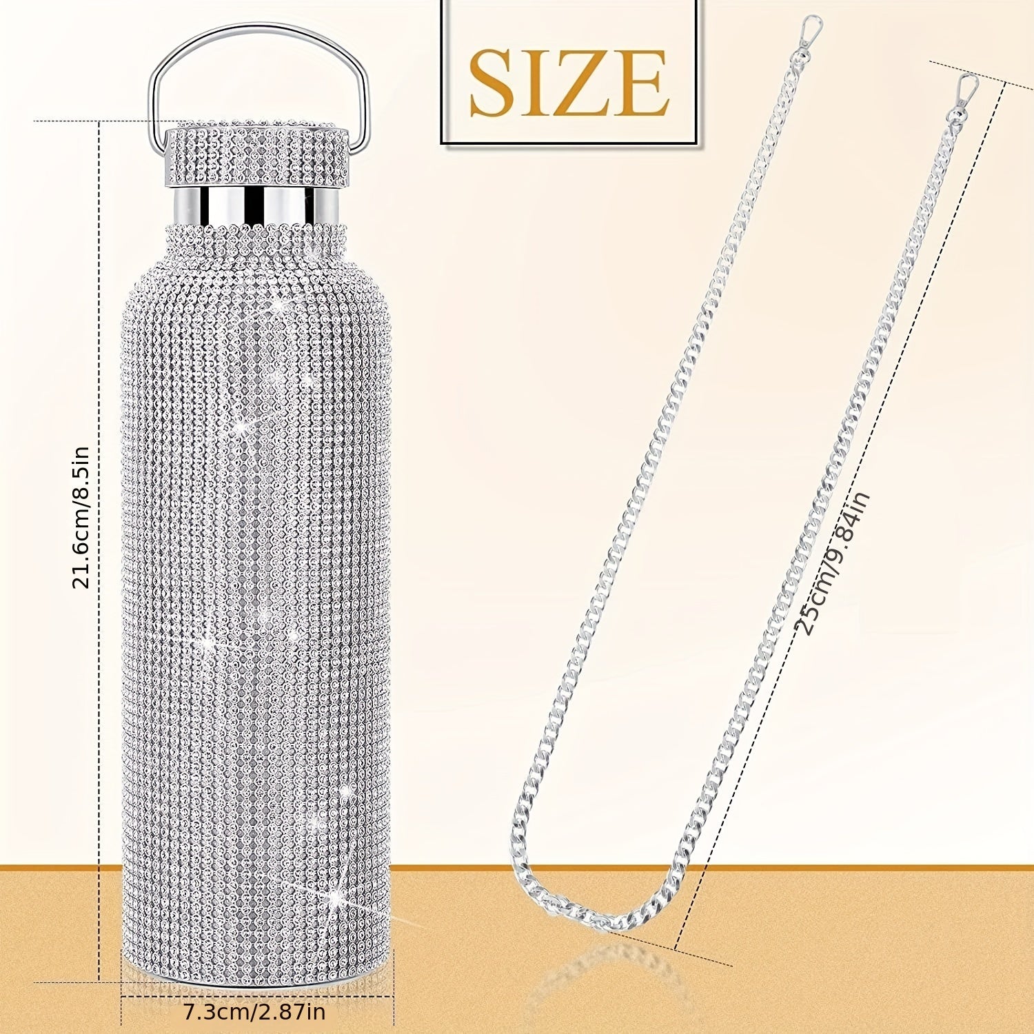 Stainless Steel Insulated Water Bottle 500ml for Travel and Breakfast