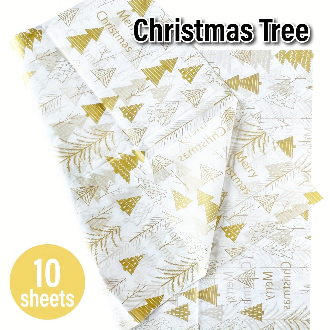 Christmas Tissue Paper Gift Bags Xmas Tree Deer Snowflake Wreath Pattern