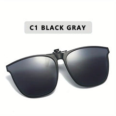 Men's Polarizer Sunglasses Clip On Flip Up Driving Ultralight Unisex