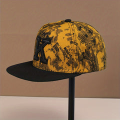 Classic Punk Hip Hop Baseball Cap Flat Brimmed Hat 100% Cotton Snapback