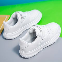 Girl's Solid Skate Shoes Comfy Non Slip Casual Soft Sole Sneakers For Kids