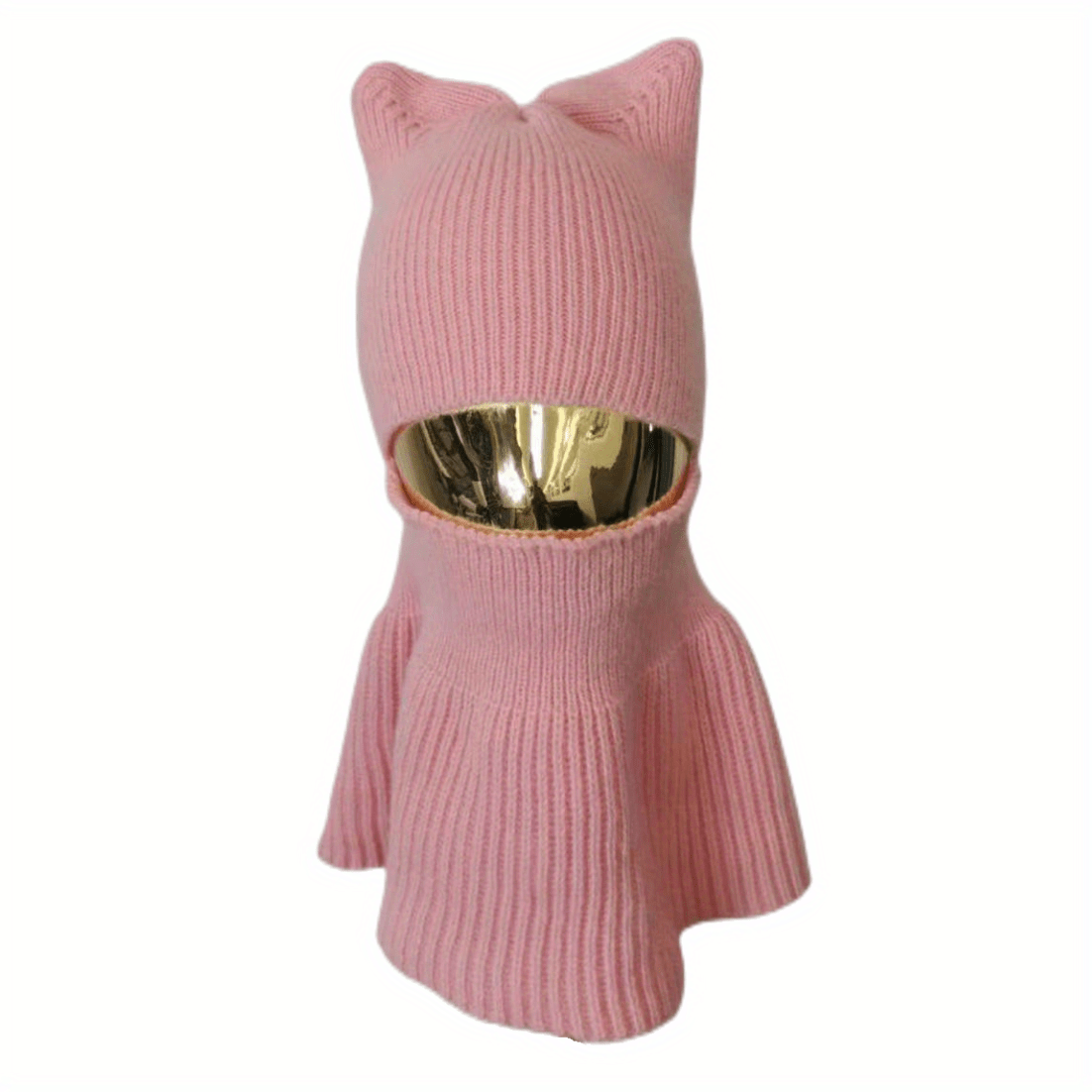 Cat Ears Knitted Hoodie Hat Balaclava Unisex Cartoon Ski Mask