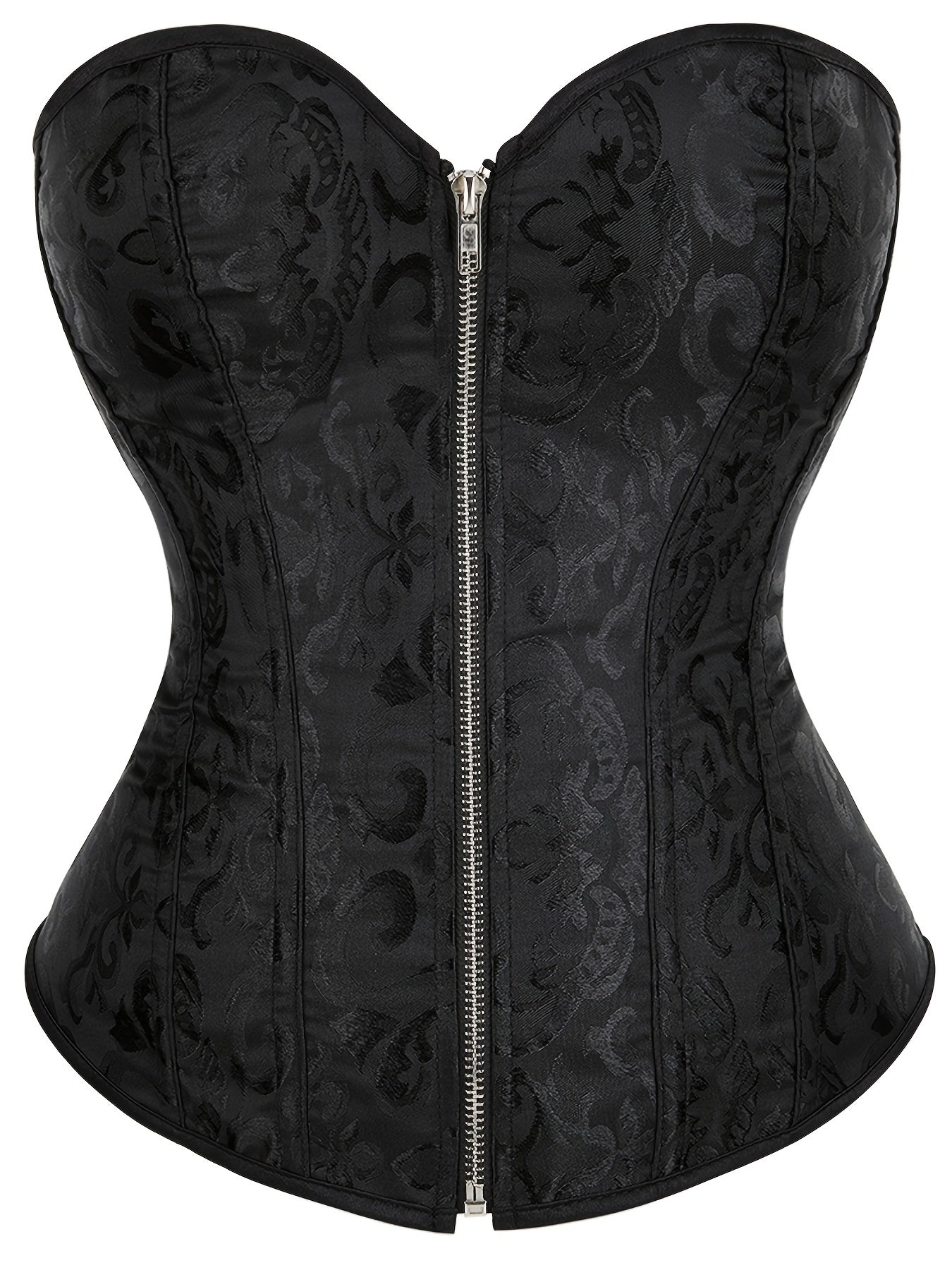 Strapless Corset Bustier Tummy Control Jacquard Body Shaper