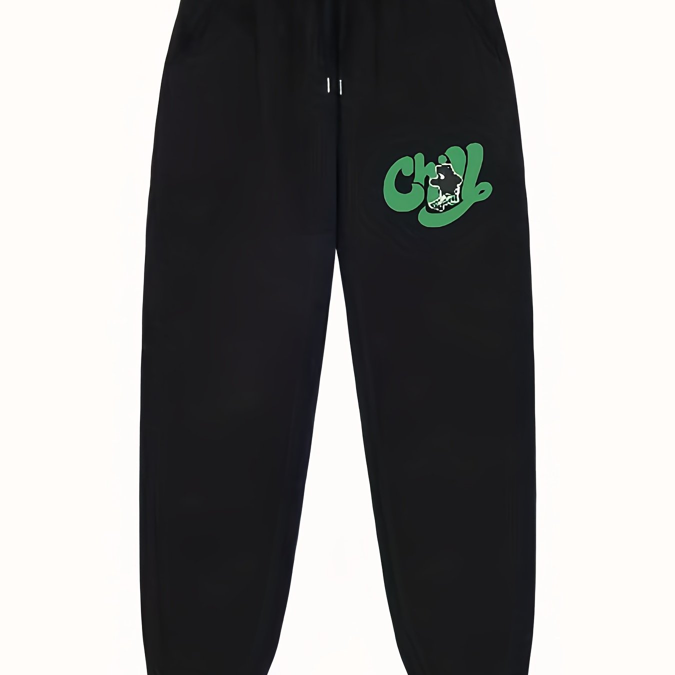 Chill Print Joggers Men's Casual Loose Fit Stretch Waist Drawstring Pants