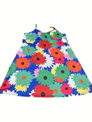 Women's Plus Floral Print V Neck Lounge Dress