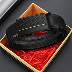 Men's PU Leather Business Casual Automatic Buckle Belt