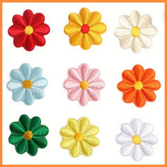 Sunflower Daisy Flower Patches Sew Iron On Embroidered Appliques DIY