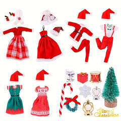Mini Merry Christmas Ornament & Xmas Clothes For 11.8" Dolls