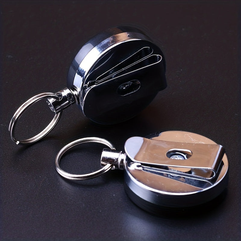 Heavy Duty Retractable Key Holder with Belt Clip Telescopic Rope Pull Key Holder
