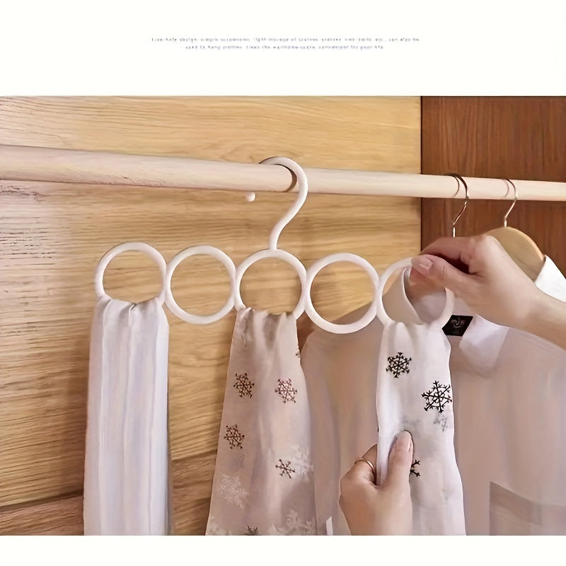 6pcs Scarf Rack Organizer Hanger Space Saving Wardrobe Hanger
