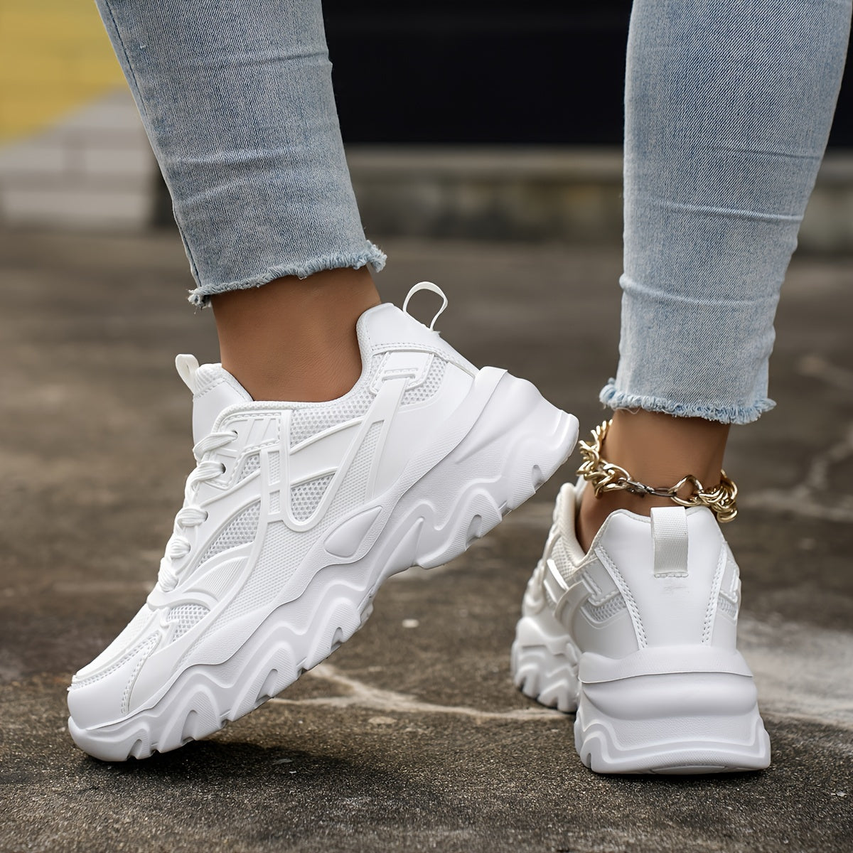 Women's Heighten Chunky Sneakers Casual Versatile Lightweight Running Shoes