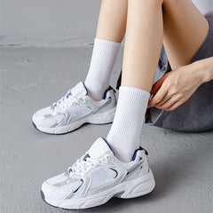 10 Pairs Sweet Macaron Solid Crew Socks for Women