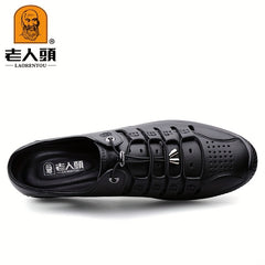 LAORENTOU Men's Faux Leather Non Slip Sandals