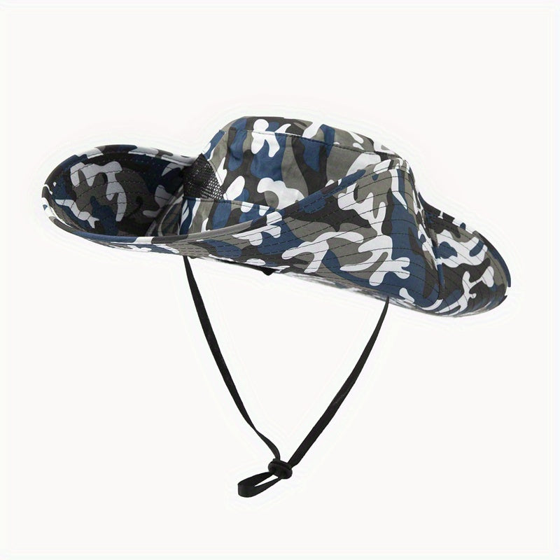 Camouflage Bucket Hat UV Protection Wide Brim Outdoor Boonie Hat