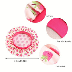 Kids Satin Bonnet Breathable Sleeping Cap Elastic Wide Band