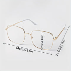 Clear Lens Glasses Anti Light Metal Frame Glasses