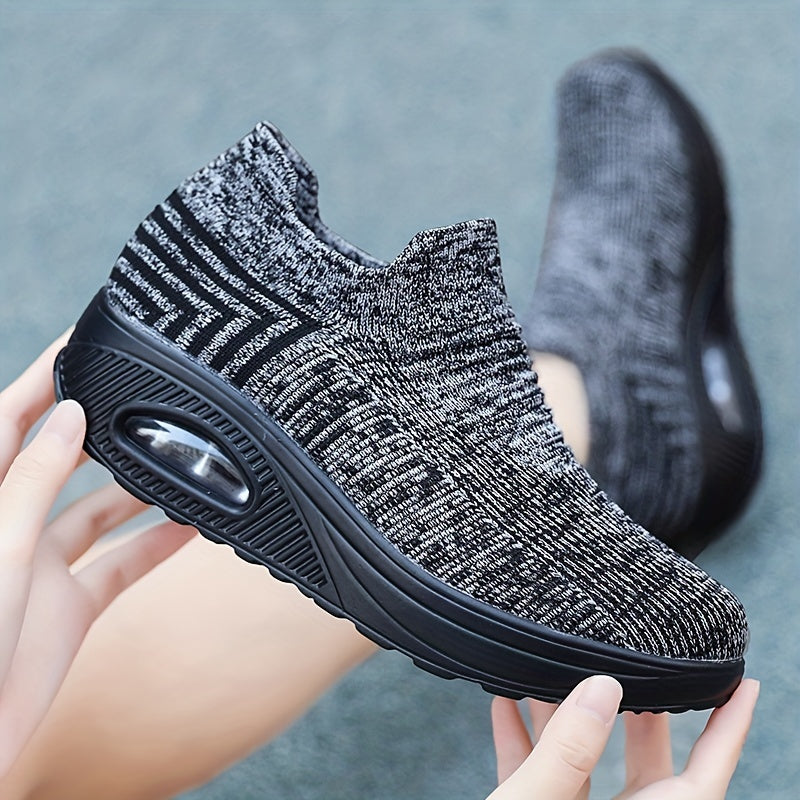 Air Cushion Mesh Sneakers Slip On Non Slip Walking Runnin