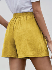 Dual Pockets Elastic Waist Shorts Casual Shorts Spring Summer Women's Clothing