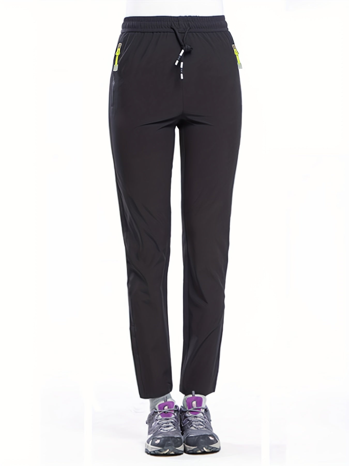 Quick Dry Hiking Pants Women Zip Pocket Outdoor Sports