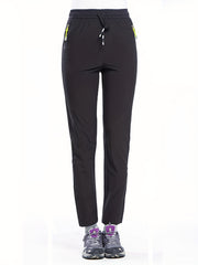 Quick Dry Hiking Pants Women Zip Pocket Outdoor Sports