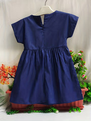 Girls Short Sleeve Cotton Dress Summer Princess Costume Embroidered Outfit