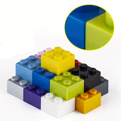 30pcs Mixed 2x2 High Bricks Squares Building Blocks for Kids DIY Puzzle Toy