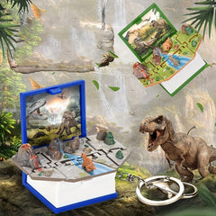3D Dinosaur Folding Bomb Book Keychain Mini Astronaut Puzzle Castle Gift