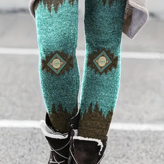 Geometric Pattern Skinny Leggings Stretchy Women's Clothing
