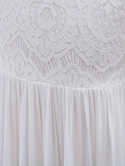 Girls' Lace Maxi Gown Dress for Wedding Performance