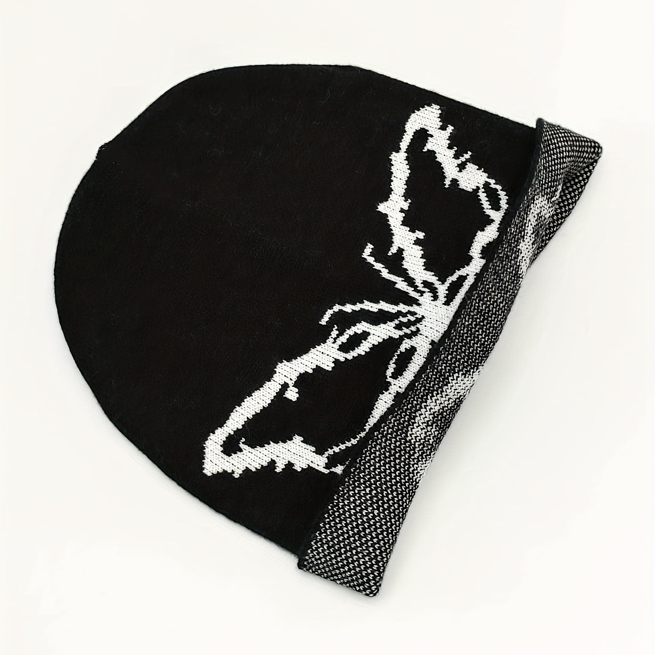 Butterfly Jacquard Beanie Soft Elastic Knit Hat for Women & Men
