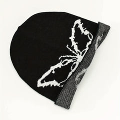 Butterfly Jacquard Beanie Soft Elastic Knit Hat for Women & Men